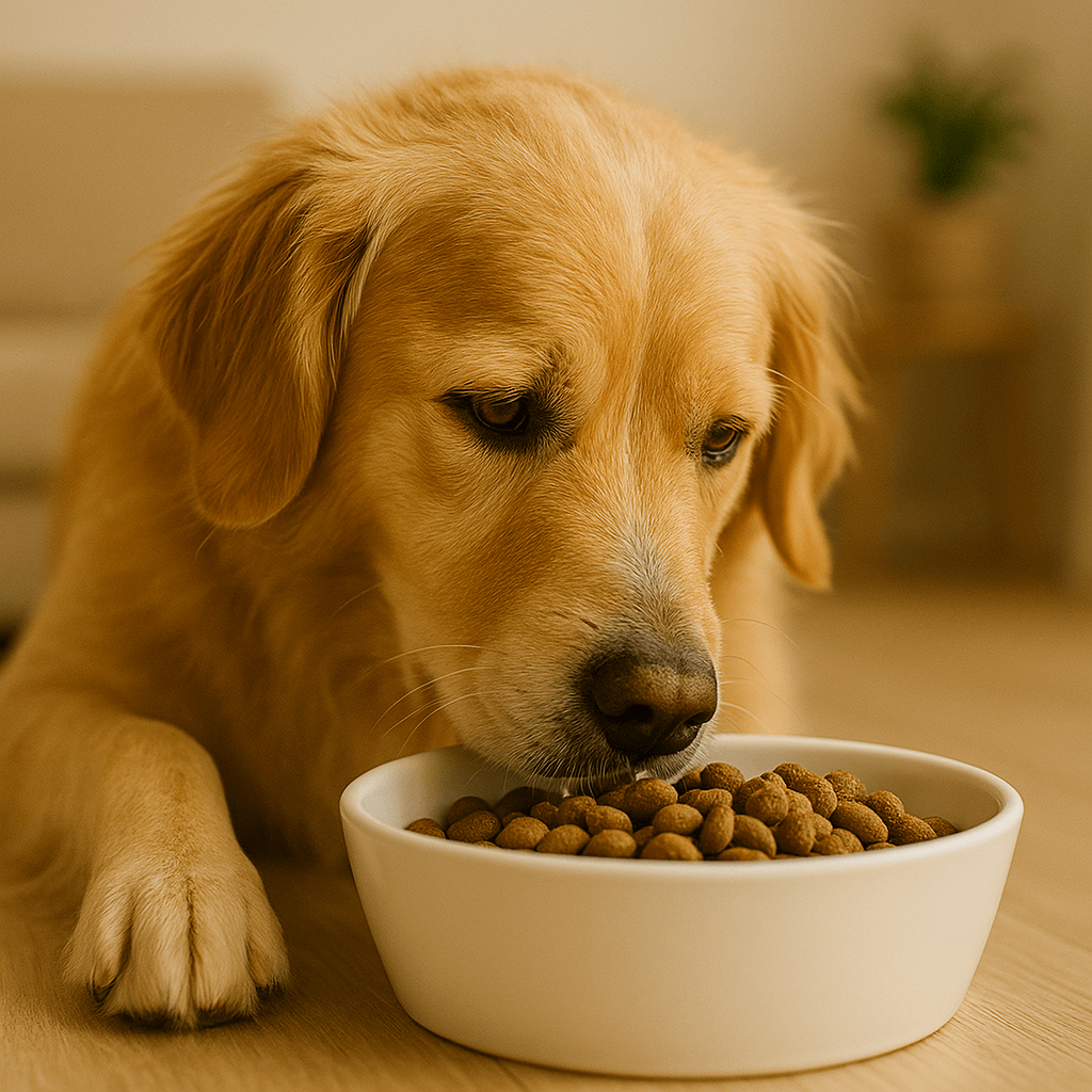Appetite - Dog with food bowl